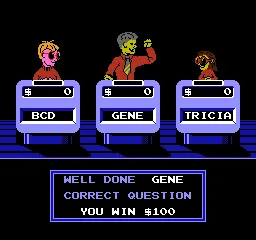Jeopardy! gameplay screenshot on NES