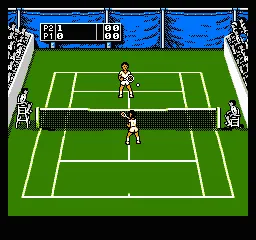 Jimmy Connors Tennis gameplay screenshot on NES