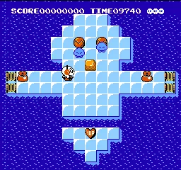 Kickle Cubicle gameplay screenshot on NES