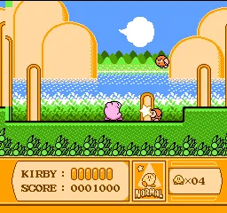 Kirby's Adventure gameplay screenshot on NES