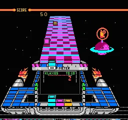 Klax gameplay screenshot on NES