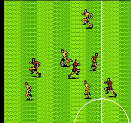Konami Hyper Soccer gameplay screenshot on NES