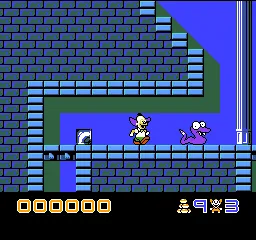 Krusty's Fun House gameplay screenshot on NES
