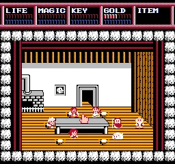Legacy of the Wizard gameplay screenshot on NES