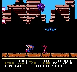 Low G Man: The Low Gravity Man gameplay screenshot on NES