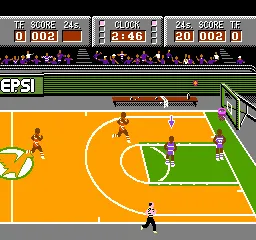 Magic Johnson's Fast Break gameplay screenshot on NES