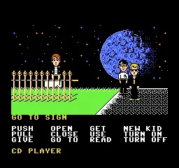 Maniac Mansion gameplay screenshot on NES