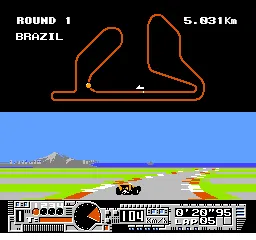 Michael Andretti's World GP gameplay screenshot on NES