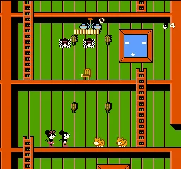 Mickey Mousecapade gameplay screenshot on NES