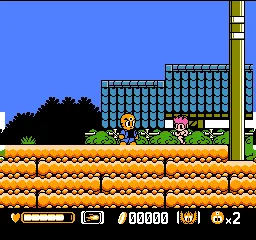 Mitsume ga Tooru gameplay screenshot on NES