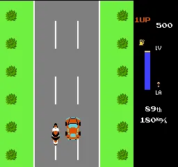 MotoRace USA gameplay screenshot on NES