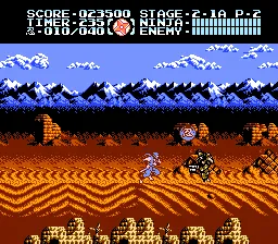 Ninja Gaiden III: The Ancient Ship of Doom gameplay screenshot on NES