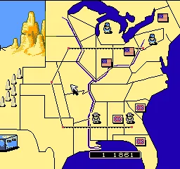 North & South gameplay screenshot on NES