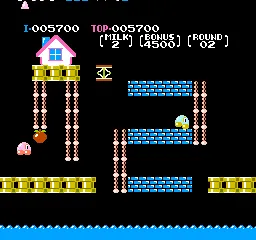 Nuts & Milk gameplay screenshot on NES