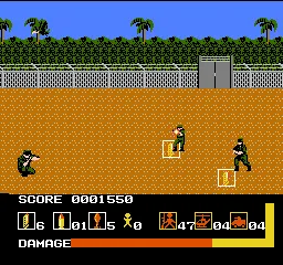 Operation Wolf gameplay screenshot on NES