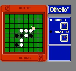 Othello gameplay screenshot on NES