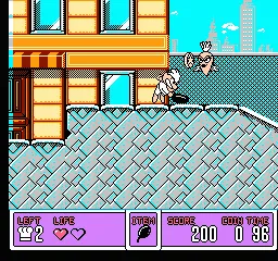 Panic Restaurant gameplay screenshot on NES