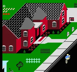 Paperboy gameplay screenshot on NES
