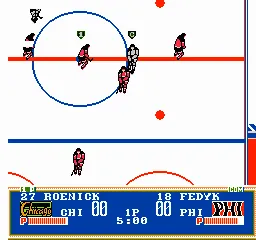 Pro Sport Hockey gameplay screenshot on NES