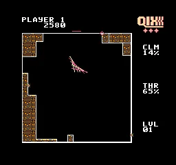 Qix gameplay screenshot on NES