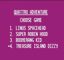 Quattro Adventure gameplay screenshot on NES