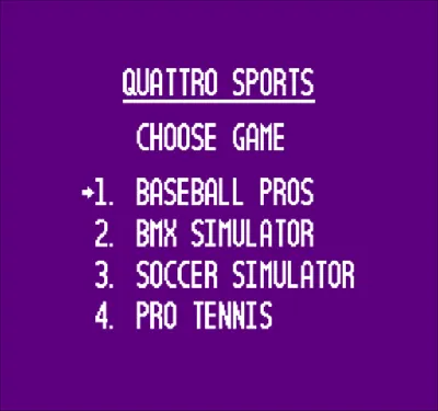 Quattro Sports gameplay screenshot on NES