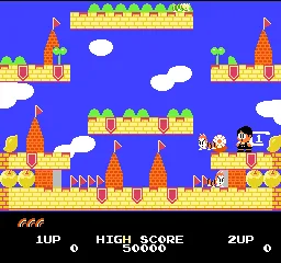 Rainbow Islands: Bubble Bobble 2 gameplay screenshot on NES