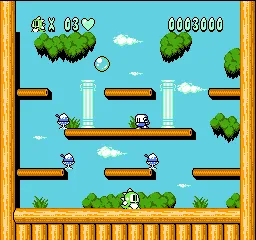 Rainbow Islands: The Story of Bubble Bobble 2 gameplay screenshot on NES