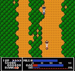 Rally Bike gameplay screenshot on NES