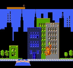 Rampage gameplay screenshot on NES