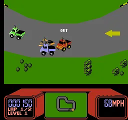 R.C. Pro-Am gameplay screenshot on NES
