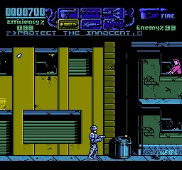 RoboCop 3 gameplay screenshot on NES