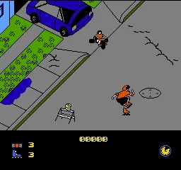 Rollerblade Racer gameplay screenshot on NES