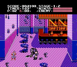 Shadow Warriors: Ninja Gaiden gameplay screenshot on NES