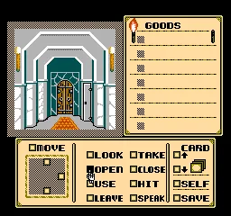 Shadowgate gameplay screenshot on NES