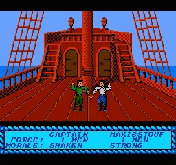 Sid Meier's Pirates! gameplay screenshot on NES