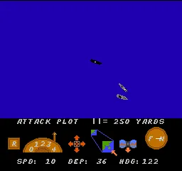 Silent Service gameplay screenshot on NES