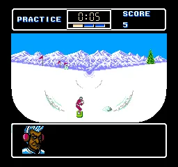 Ski or Die gameplay screenshot on NES