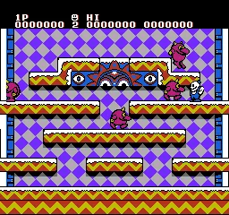 Snow Bros.: Nick and Tom gameplay screenshot on NES