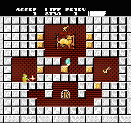Solomon's Key gameplay screenshot on NES