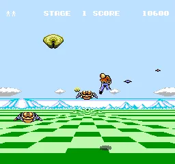 Space Harrier gameplay screenshot on NES