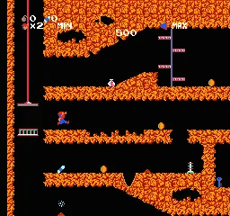Spelunker gameplay screenshot on NES