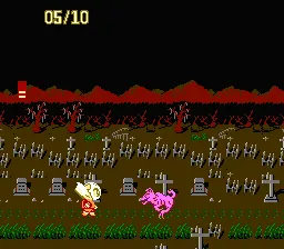 Splatterhouse: Wanpaku Graffiti gameplay screenshot on NES