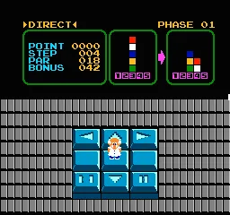 Stack-Up gameplay screenshot on NES