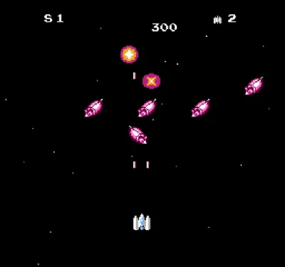 Star Soldier gameplay screenshot on NES