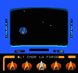 Star Trek: The Next Generation gameplay screenshot on NES