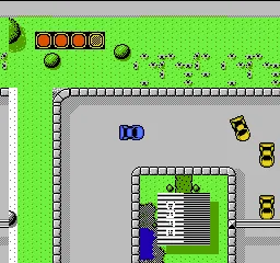 Super Cars gameplay screenshot on NES