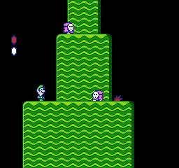 Super Mario Bros. 2 gameplay screenshot on NES