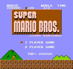 Super Mario Bros./Tetris/Nintendo World Cup gameplay screenshot on NES