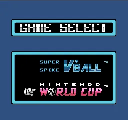 Super Spike V'Ball + Nintendo World Cup gameplay screenshot on NES